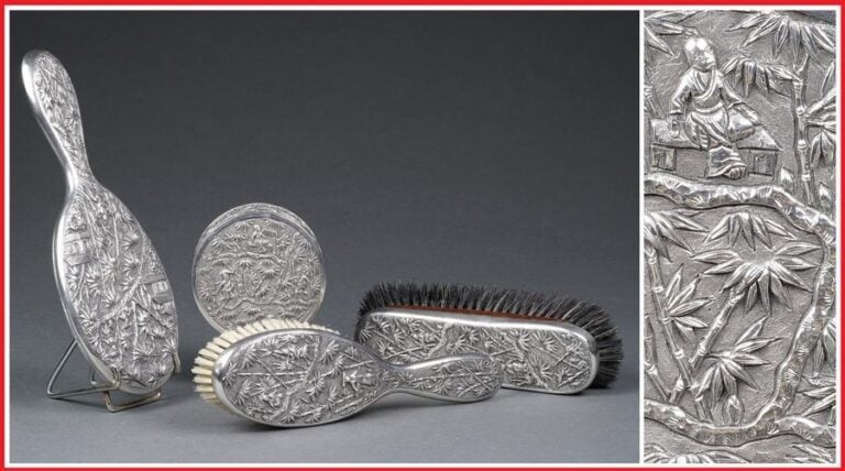 PARTIE DE TOILETTE EN ARGENT