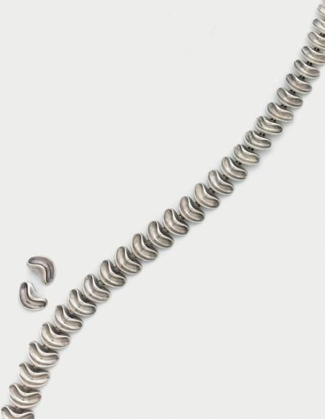 PARURE «boomerang» en argent (mi