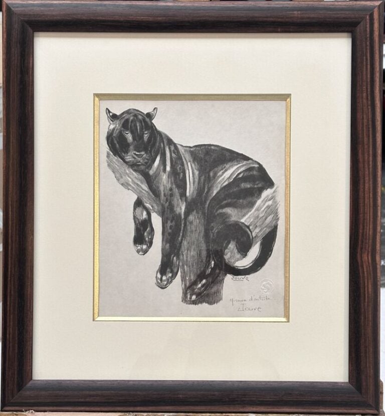 PAUL JOUVE (1878-1973) - « Panthère branchée » - Lithographie originale, tirage…
