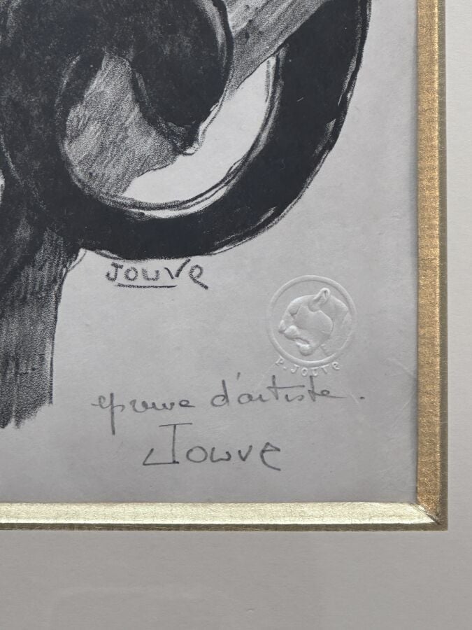 PAUL JOUVE (1878-1973) - « Panthère branchée » - Lithographie originale, tirage…