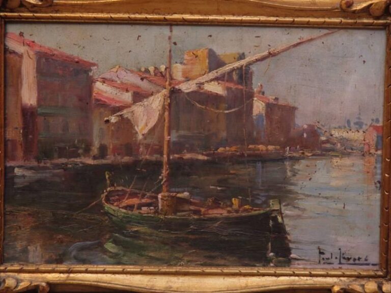 PAUL LEVERE (1875-1949) Le port de Toulon Huile sur toil