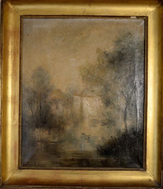 Paysage à la rivière, dans le goût de Trouillebert