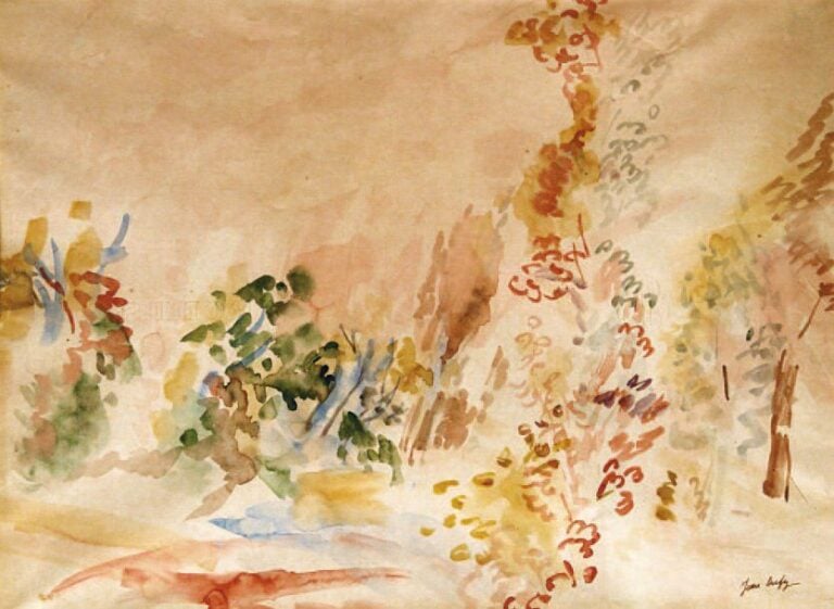 PAYSAGE Aquarelle, signée en bas à droite 45 x 60 cm