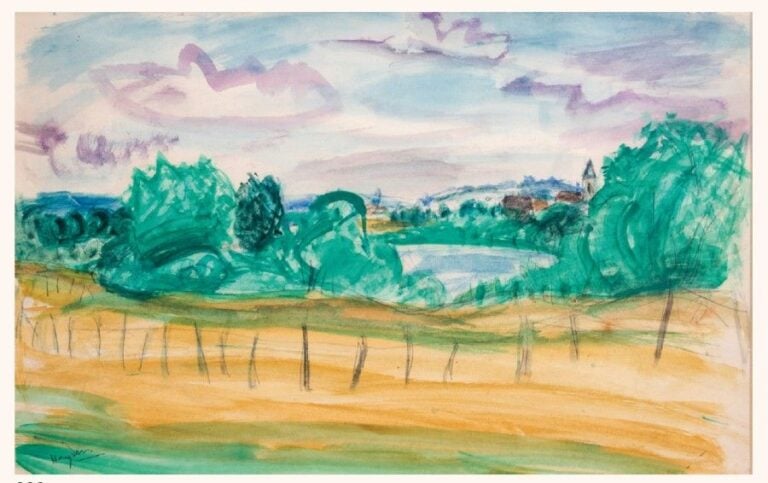 Paysage au clocher