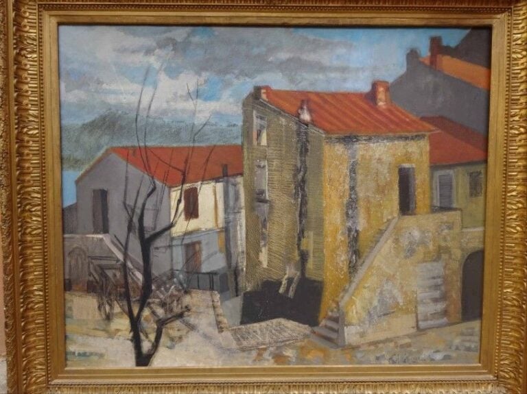 Paysage aux maisons la Corse