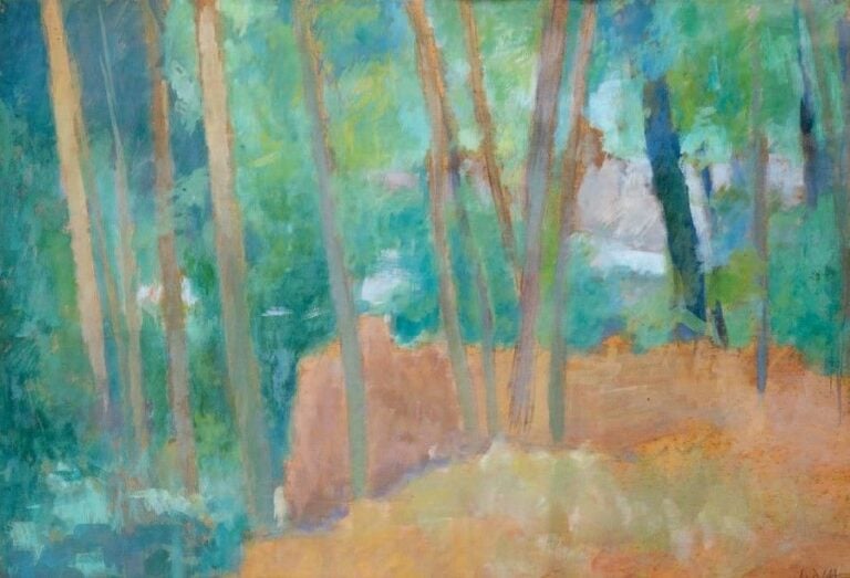 Paysage avec des arbres