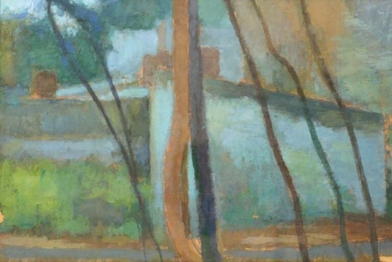 Paysage avec des arbres