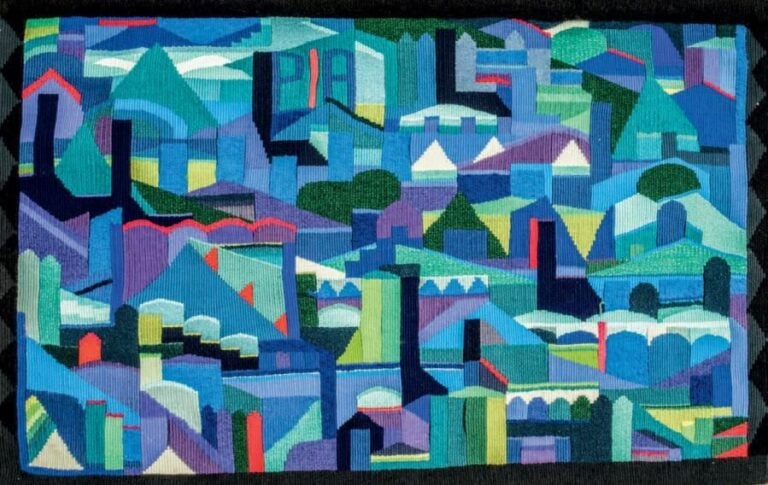 Paysage bleu