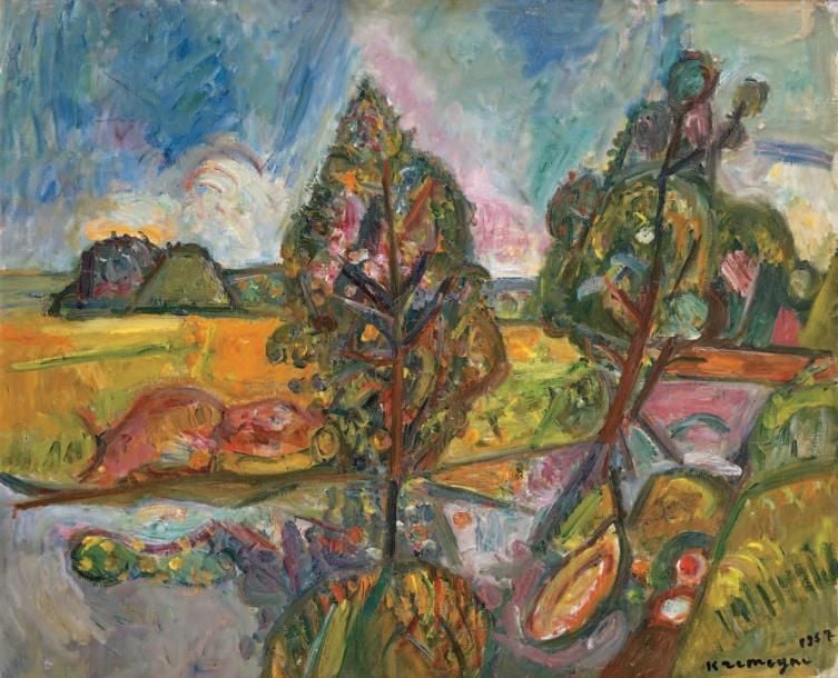 Paysage du midi, 1957 Huile sur toile, signée et datée en bas à droite 60 x 73 cm Provenance: collection particulière
