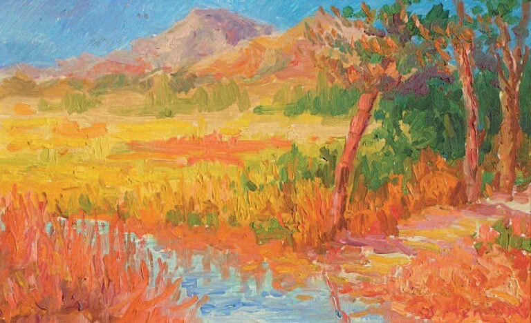 Paysage du Midi Huile sur isore