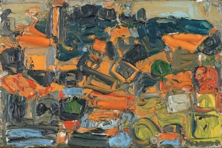 Paysage Huile sur panneau, signée en bas à droite 16 x 24 cm