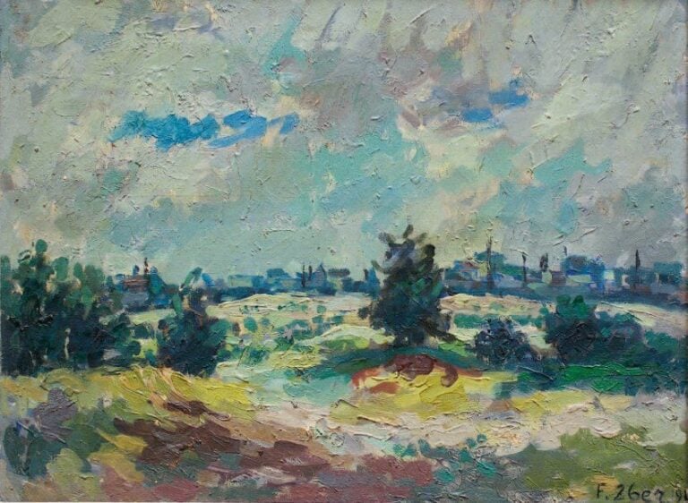 Paysage Huile sur toil