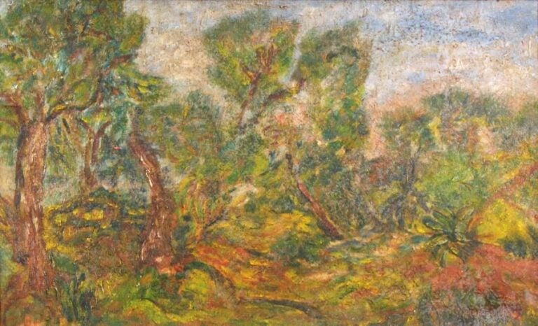 Paysage Huile sur toile Signée en bas à droite 30,5 x 50 cm L'authenticité de ce tableau a été confirmée par Madame Lydie Lachenal