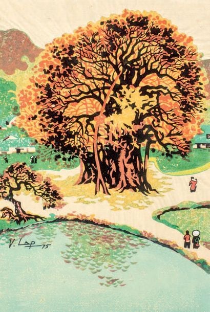 Paysages indochinois animés