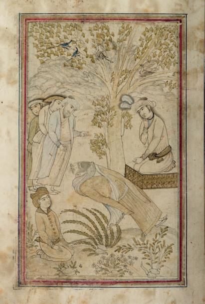 Personnages au pied d'un arbre