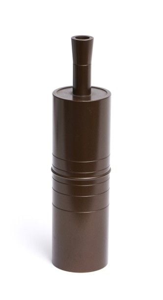 Petit vase en bronze de forme cylindrique à patine foncé