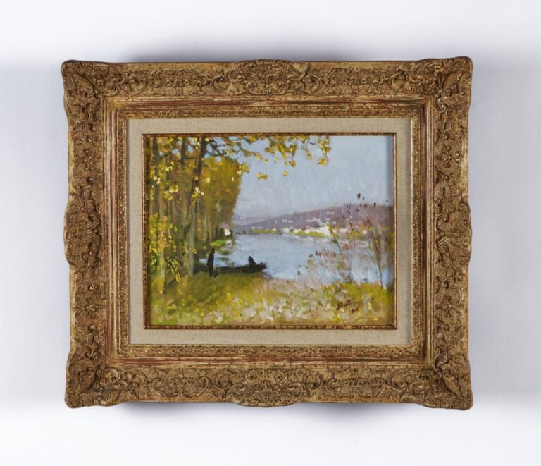 PIERRE EUGÈNE MONTEZIN - (1874-1946) - « Personnages au bord de l'eau » - Gouac…