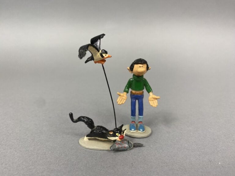 PIXI - Gaston - Gaston Lagaffe avec son chat et sa mouette - Avec certificat d'…