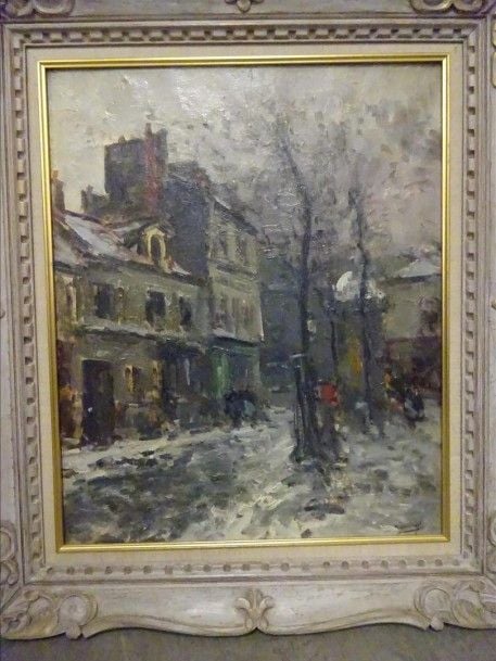 Place du Tertre sous la neige (Montmartre)