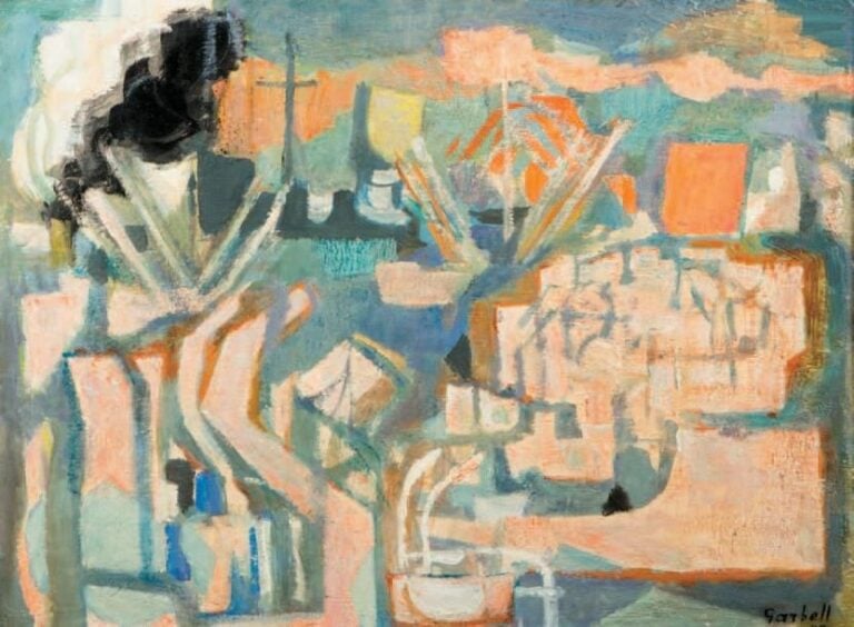 Port de Marseille, 1949 Huile sur toile, signée, datée en bas à droite 60 x 81 cm Oil on canvas, signed, dated lower right