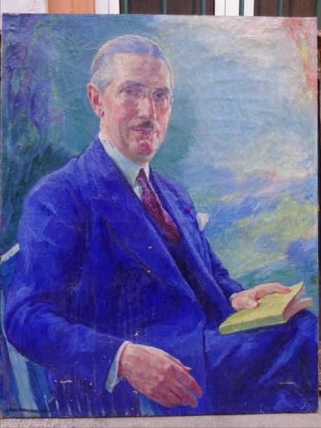 Portait d'homme à la moustache et aux lunettes