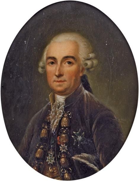 Portrait d'homme en buste portant l'ordre du Saint-Esprit Huile sur panneau de chêne non parqueté 21 x 16 cm