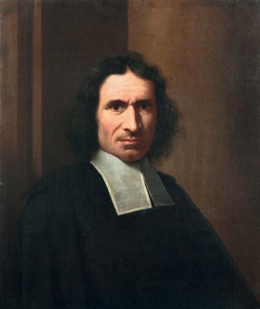«Portrait d'un magistrat en buste» Huile sur toile (sans cadre, quelques usures et restaurations ancienne) 66 x 56,8 cm
