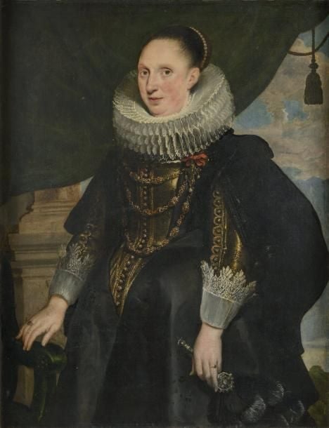 Portrait d'une dame à l'éventail