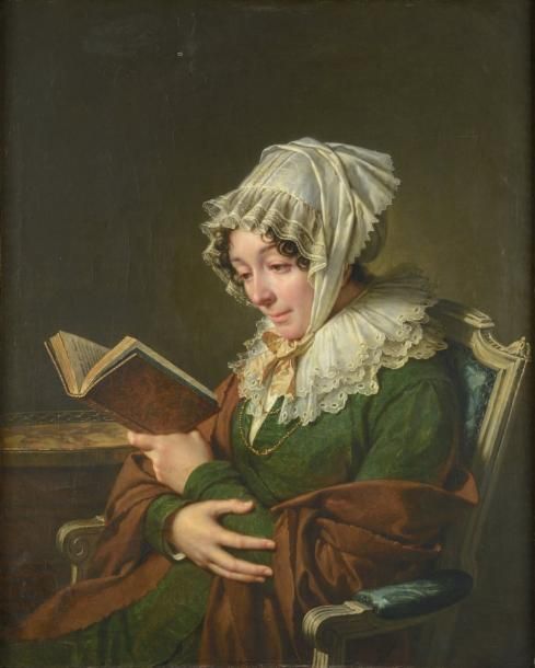 Portrait d'une femme lisant