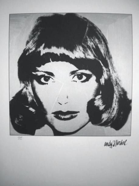Portrait de Evelyn Kuhn Sérigraphie signée dans la planche Numérotée par l'éditeur au crayon 2026/2400 50 x 40 cm