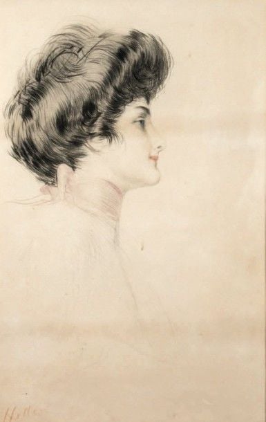Portrait de femme de profil