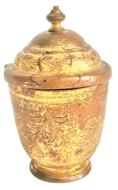 Pot couvert en tombak