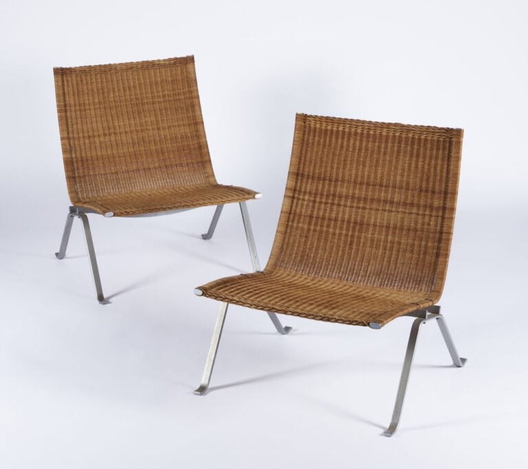 POUL KJAERHOLM (1929-1980) - Paire de fauteuils « Easy chair » en aluminum - ch…