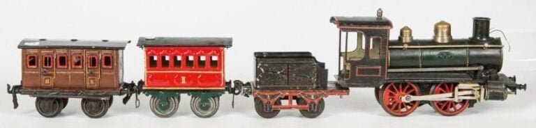 Rame comprenant une loco et deux wagons: - Loc