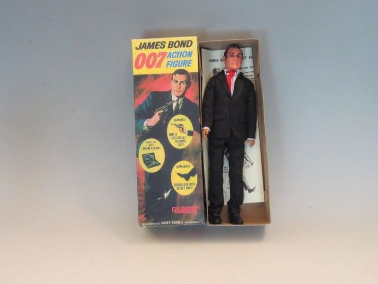 Rare Action Figure James Bond 007: Sean Connery dans "thunderball" en boite reproduction n°16011 par GILBERT (version 2) - Poupée articulée en costum
