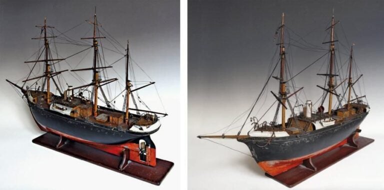 RARE BATEAU JOUET Voilier-mixte de guerre « Le Lucien » de la maison Maltêt