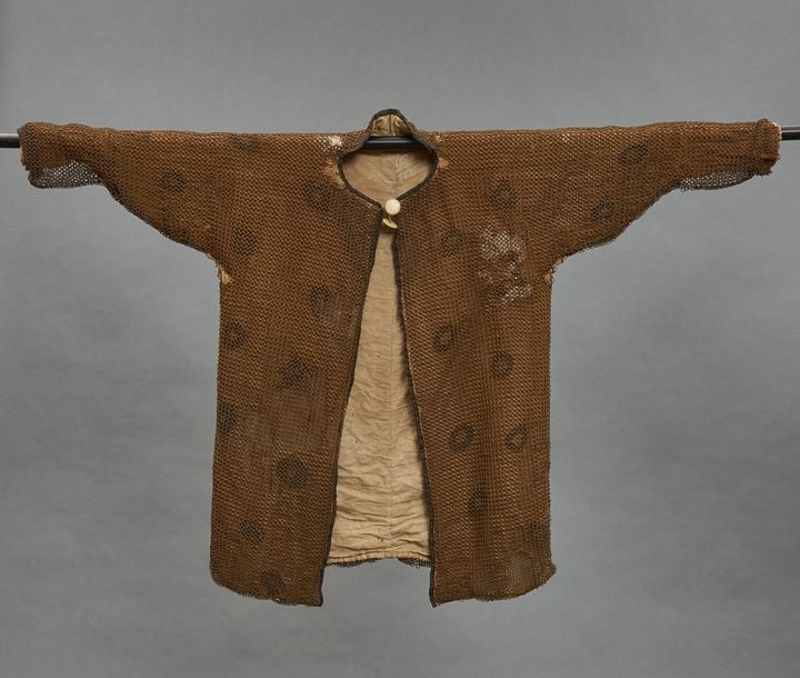Rare, lourde veste pour adulte garnie de maille japonaise sur tiss