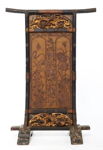 Rare paravent, provenant sans doute d'un templ