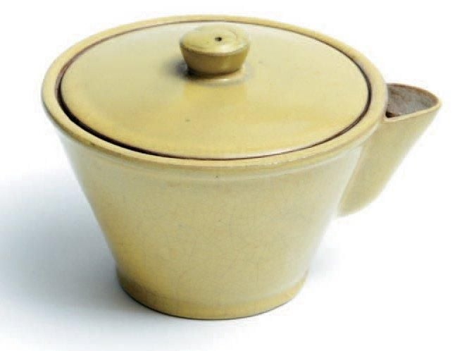 Rare petite théière chinoise pour thé Sencha, en grès verni ble
