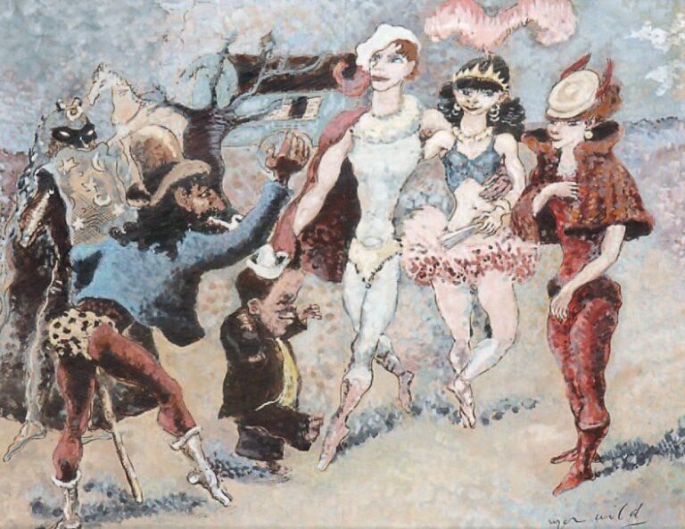 RETOUR DE L'ENFANT PRODIGUE Gouache, signée en bas à droite 20 x 26 cm