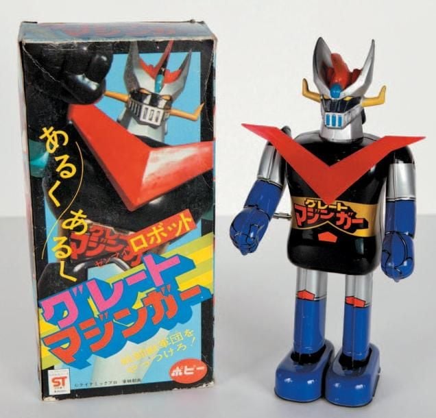 Robot Popy - Great Mazinger - wind up Tin Toy Occasion en boîte Japon,