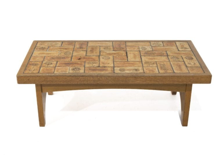 ROGER CAPRON (1922-2006) & - JEAN DERVAL (1925-2010) - Table basse à plateau re…