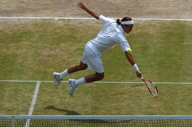 Roger Federer à Wimbledon - 2004 © Nicolas Luttiau/L'Équipe 2 juillet 200
