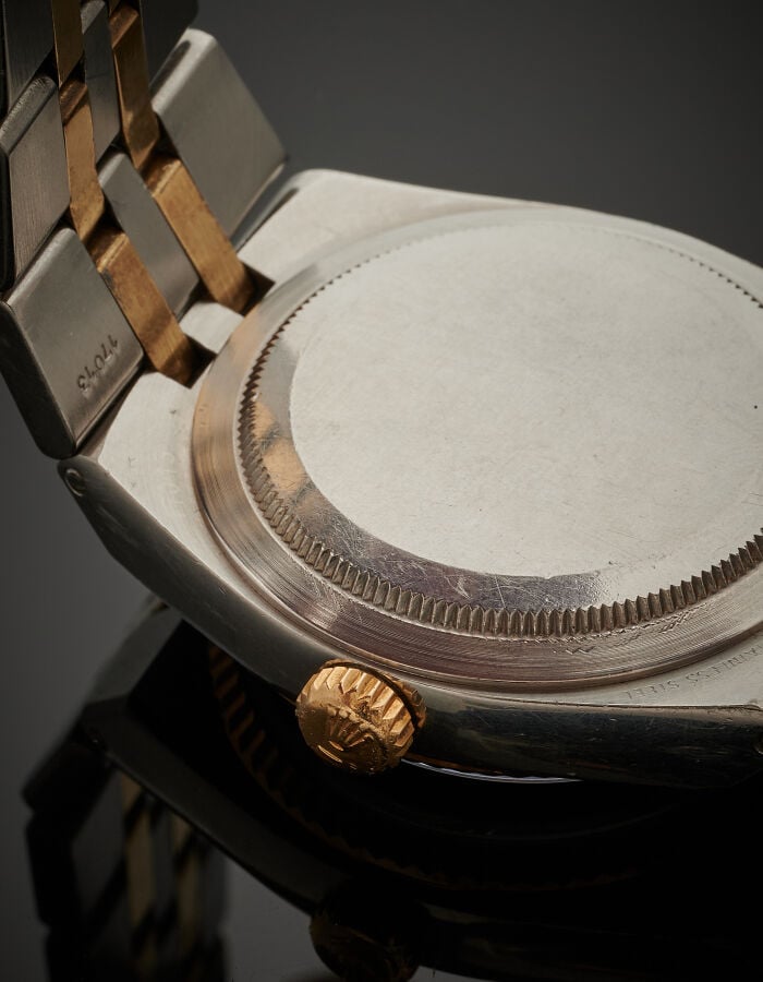 ROLEX - BRACELET MONTRE modèle "Datejust Oysterquartz" en or jaune (750‰) et ac…