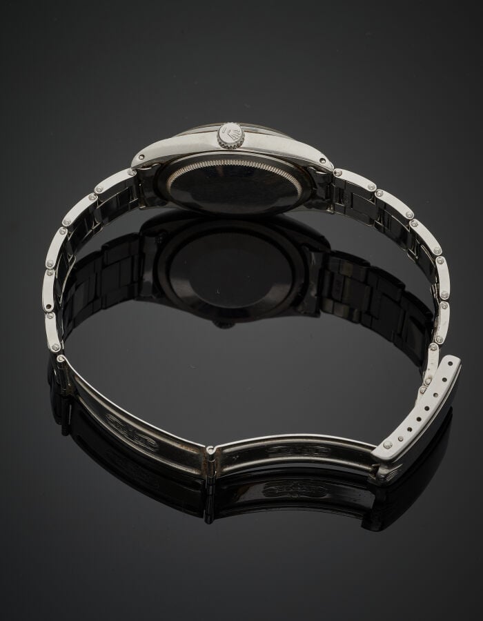 ROLEX - BRACELET MONTRE modèle "Oyster Perpetual Explorer" en acier. Cadran noi…