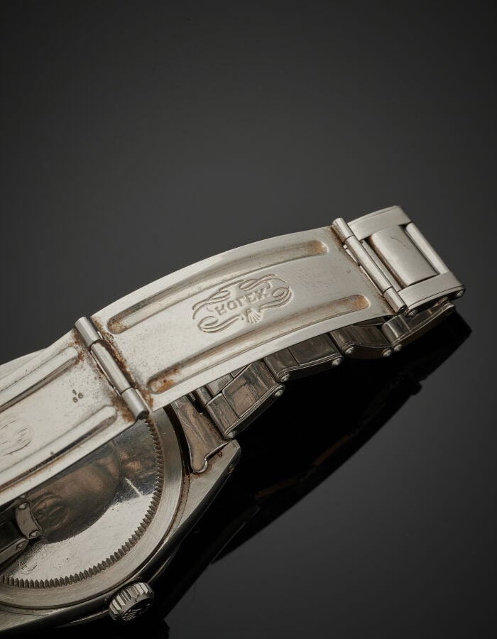 ROLEX - BRACELET MONTRE modèle "Oyster Perpetual Explorer" en acier. Cadran noi…