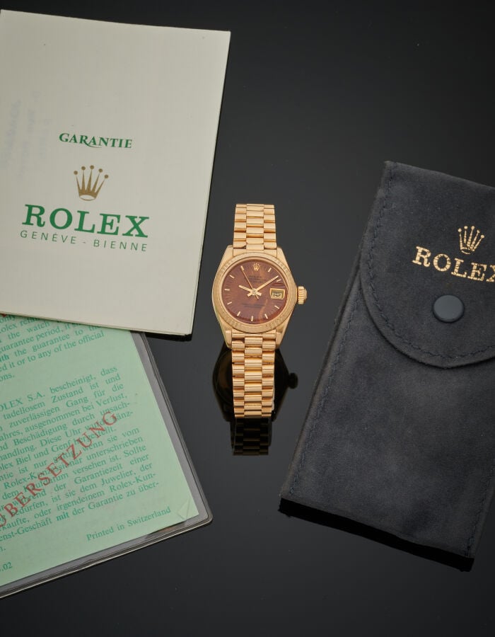 ROLEX - BRACELET MONTRE ronde de dame "Oyster Perpetual datejust" en or jaune (…