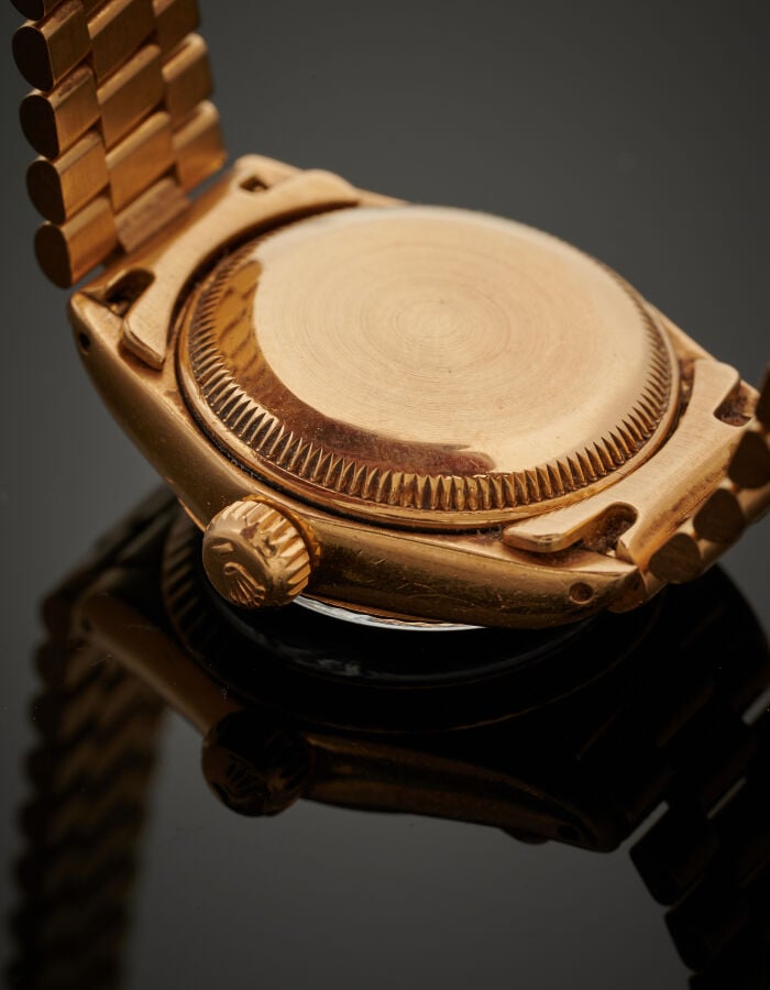 ROLEX - BRACELET MONTRE ronde de dame "Oyster Perpetual datejust" en or jaune (…