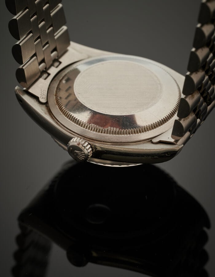 ROLEX - BRACELET MONTRE ronde en acier, modèle "Oyster Perpetual Datejust". Lun…