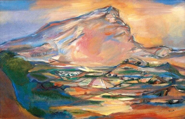 Sainte-Victoire Huile sur toile, signée en bas à droit